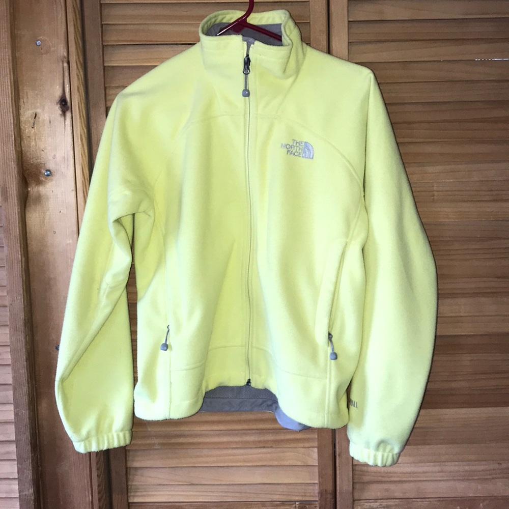 Yellow North Face zip up size S/P